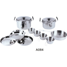 Stainless Steel Fry pan Dish camping cook set